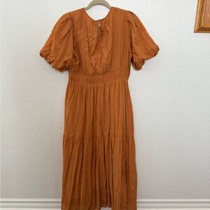 Elegant Orange Maxi Dress